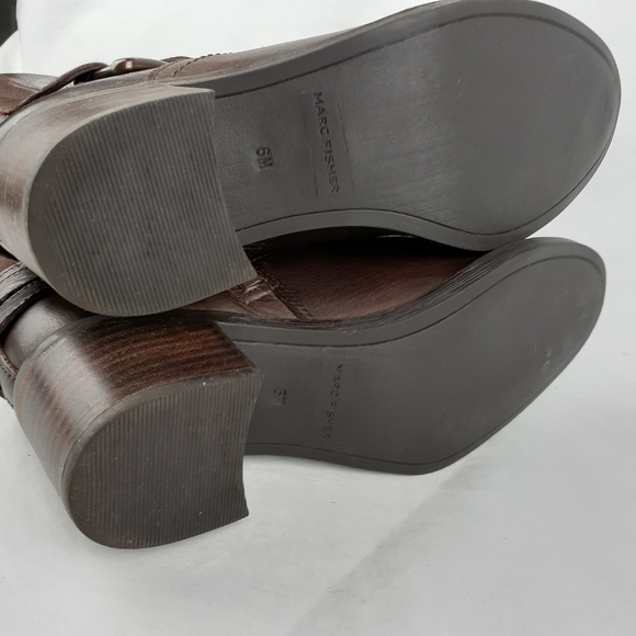 Marc Fisher Kacee Leather Riding Boots Brown NWOT - Picture 5 of 11